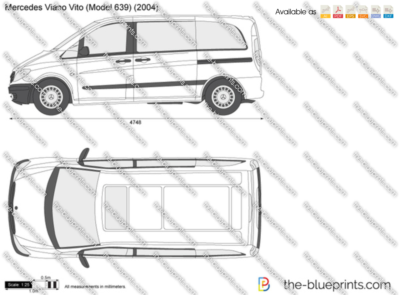 Mercedes vito blueprint vector #4