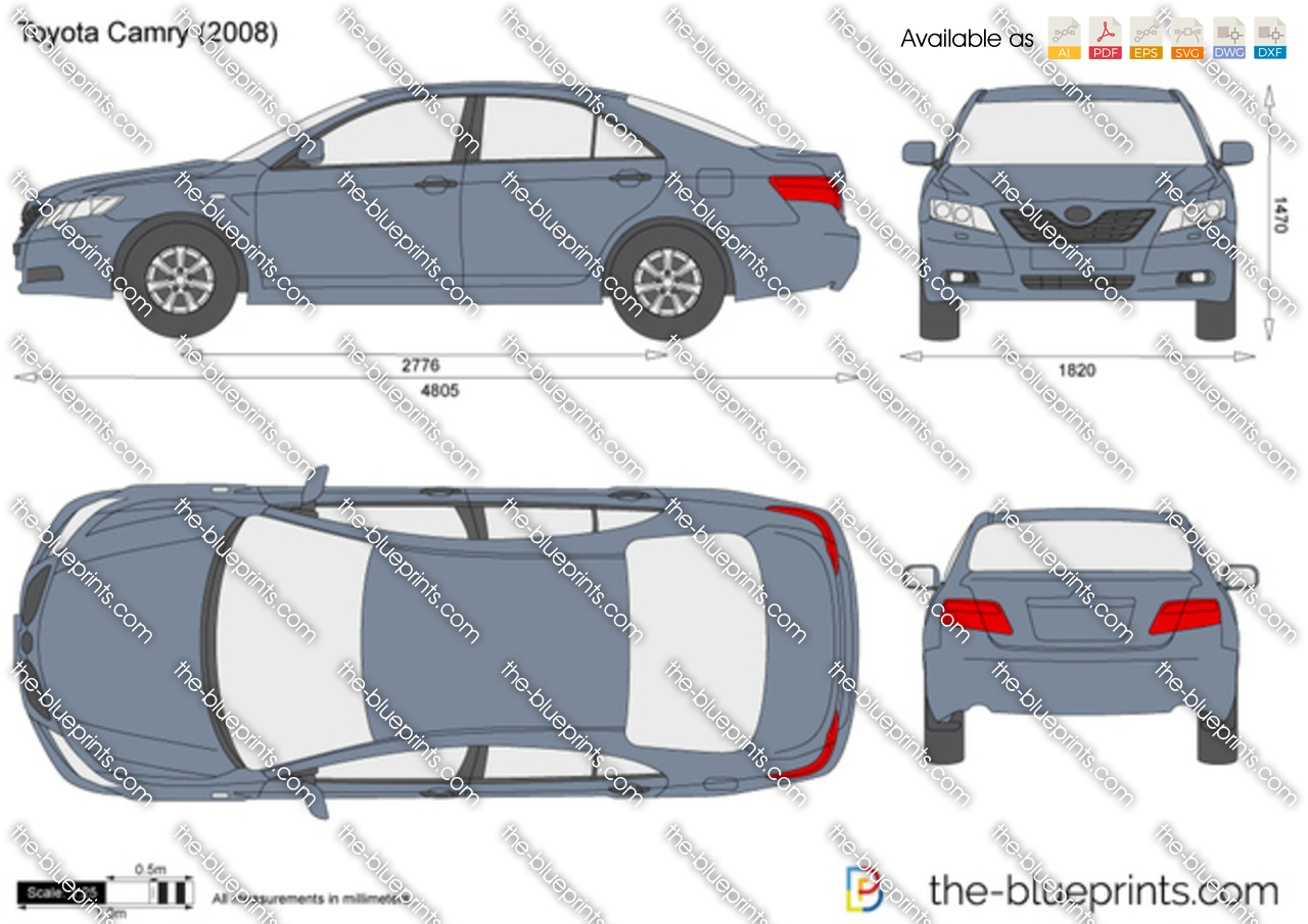 Dimensions of toyota camry 2007