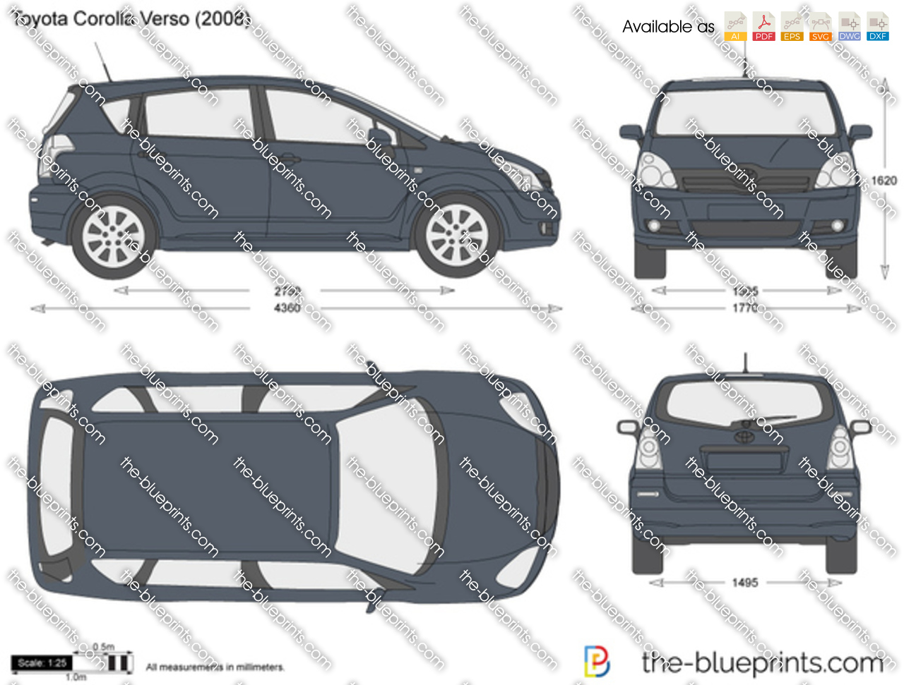 interior dimensions of toyota corolla #4