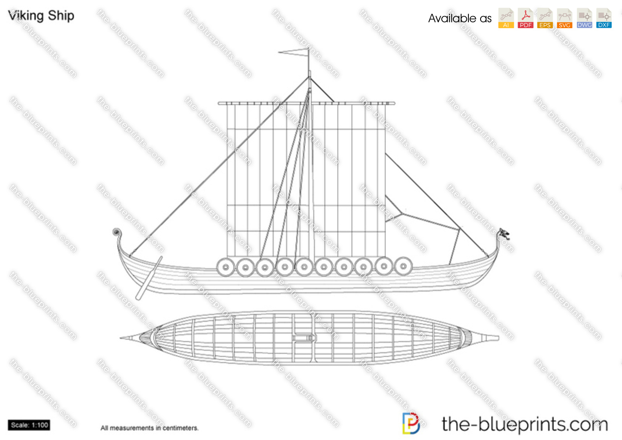 Viking Ship Models for Drawings
