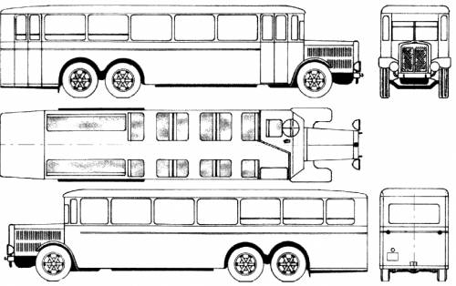Bussing Dreiachs-Omnibus Wiesbaden (1929)