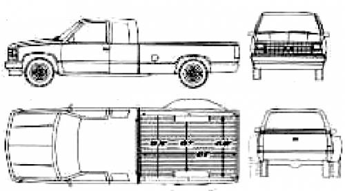 Chevrolet C-K Extended Cab Long Box (1990)