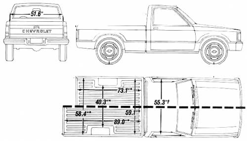 Chevrolet S10 Short Bed (1990)