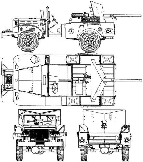 Dodge WC-55 0.75 ton 4x4 M6 37mm GMC