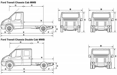 Ford Transit Chassic Cab MWB (2008)