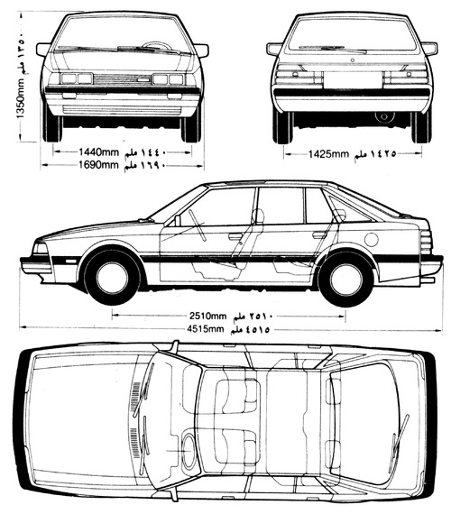 Mazda 626 5-door Hatchback - exotic 85mm longer (1983)