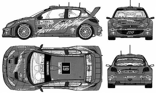 Peugeot 206 WRC Monte Carlo Bozian Racing (2005)