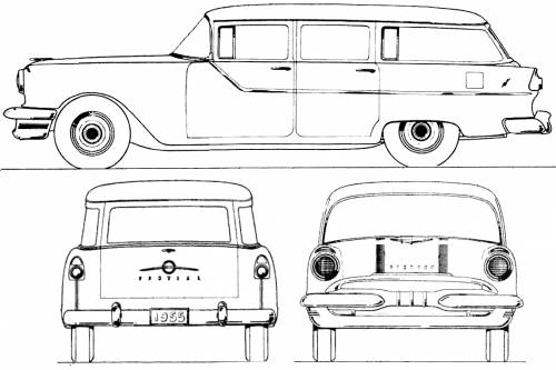 Pontiac Chieftain 860 4-Door Station Wagon (1955)