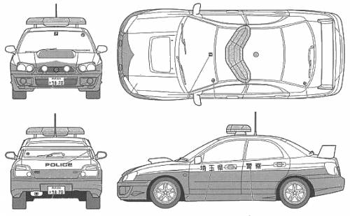 Subaru Impreza WRX Sti Police Car