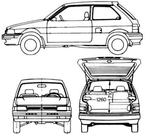 Subaru Justy 3-Door (1992)