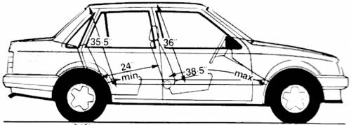 Vauxhall Nova A 4-Door 1.3L (1986)
