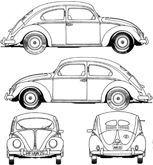 Volkswagen Beetle 1200 (1952)