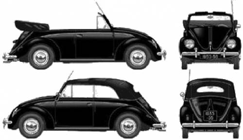 Volkswagen Beetle Karmann Cabriolet (1955)