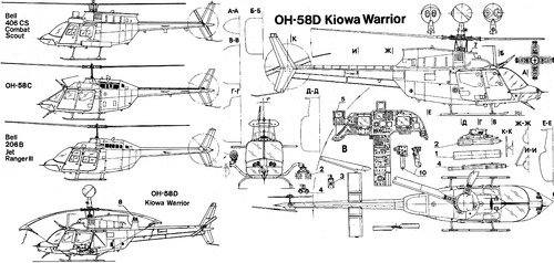 Bell 206 OH-58D Kiowa Warrior