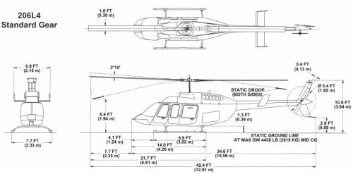 Bell 206L4 Longranger IV Standard Gear