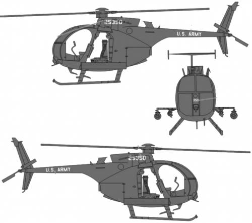 Hughes MD-500D AH-6F Defender