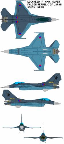 Lockheed F-16kia Super Falcon Republic of Japan (South Japan)