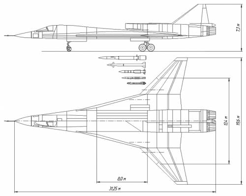 Mikoyan-Gurevich MiG-70.1P (multifunctional long range interceptor project)