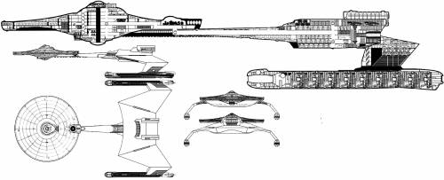A Starfleet and Klingon Starship Troop Carrier