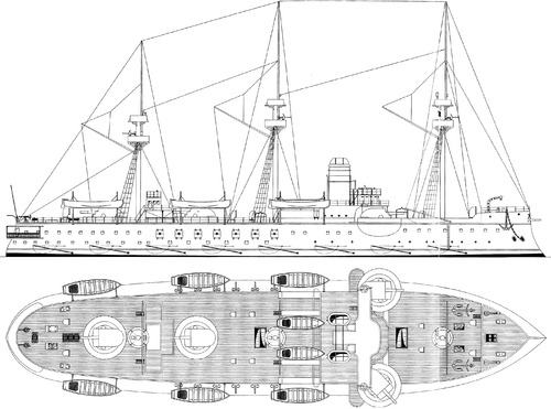 NMF Amiral Duperre 1888 (Battleship)