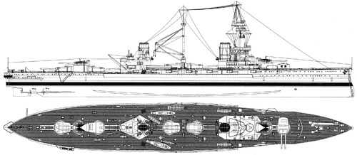 HMS Agincourt 1918 [Battleship]