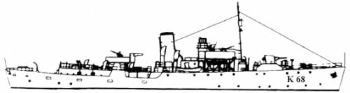 HMS Jonquil K-68 (Flower Class Corvette)