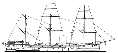 HMS Superb 1880 {Battleship)