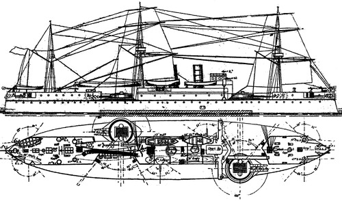 USS ACR-1 Maine (2nd Class Battleship) (1892)