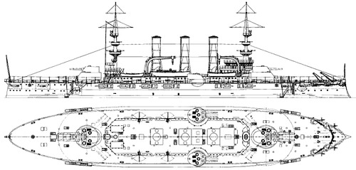 USS BB-15 Georgia (Battleship) (1906)