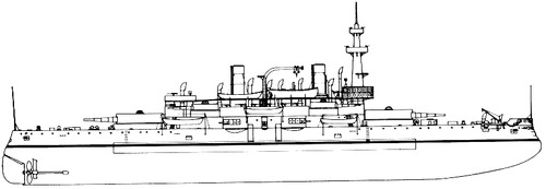 USS BB-1 Indiana 1892 ([Battleship)