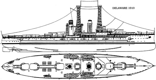USS BB-28 Delaware (Battleship) (1910)