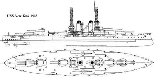USS BB-34 New York (Battleship) (1918)