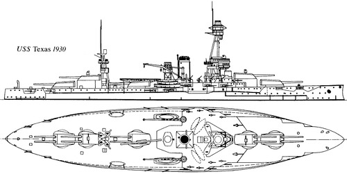 USS BB-34 Texas (Battleship) (1930)