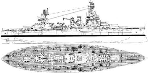 USS BB-35 Texas (Battleship) (1944)