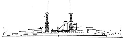 USS BB-36 Nevada 1921 [Battleship]
