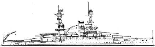 USS BB-36 Nevada 1941 [Battleship]