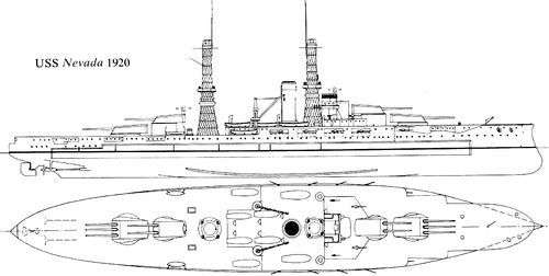 USS BB-36 Nevada (Battleship) (1936)