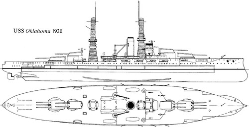 USS BB-37 Oklahoma (Battleship) (1920)