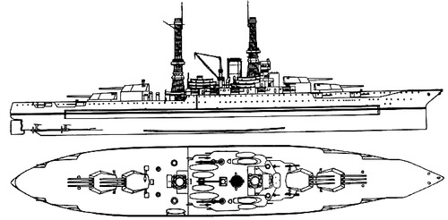 USS BB-40 New Mexico 1919 [Battleship]