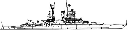 USS BB-41 Mississippi 1955 [Battleship]