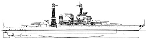 USS BB-43 Tennessee 1921