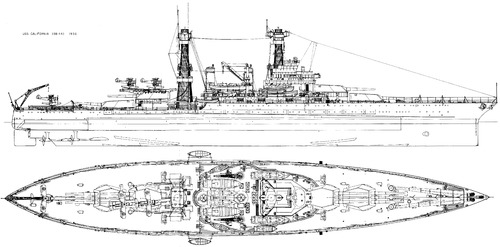 USS BB-44 California (Battleship) (1936)