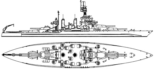 USS BB-46 Maryland 1945 [Battleship]