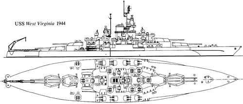 USS BB-48 West Virginia (Battleship) (1944)