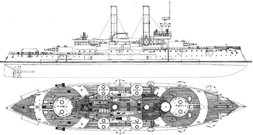 USS BB-4 Iowa 1898 ([Battleship)