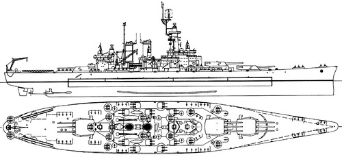 USS BB-56 Washington 1944 [Battleship]