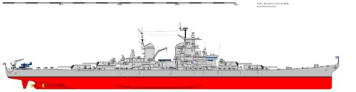 USS BB-67 Iowa Montana AU (1944)