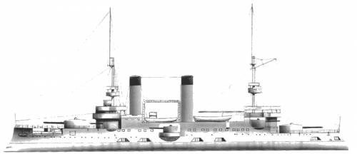 Russia - Tsessarevitch (Battleship) (1903)