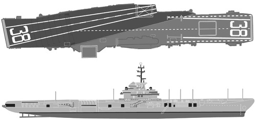 USS CV-38 Shangri-La 1956 [Aircraft Carrier]