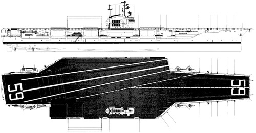 USS CV-59 Forrestal 1955